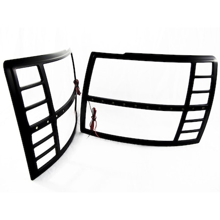 Race Sport 07-13 Silverado 1500/2500 Hd Led Headlight Bezel W/ White Running RS-B0713CHEVY2-HLB